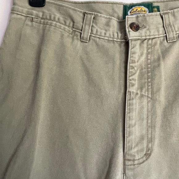 Cabelas Outdoors Pants Mens flat front size 32 khaki Straight Leg Hiking - Picture 3 of 7